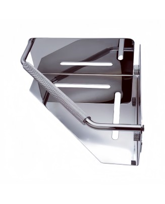 Chrome-Plated Stainless Steel Corner Rack For Bathroom