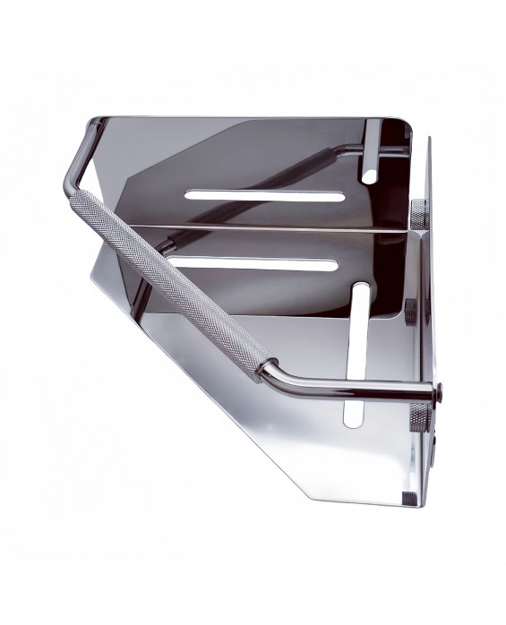 Chrome-Plated Stainless Steel Corner Rack For Bathroom