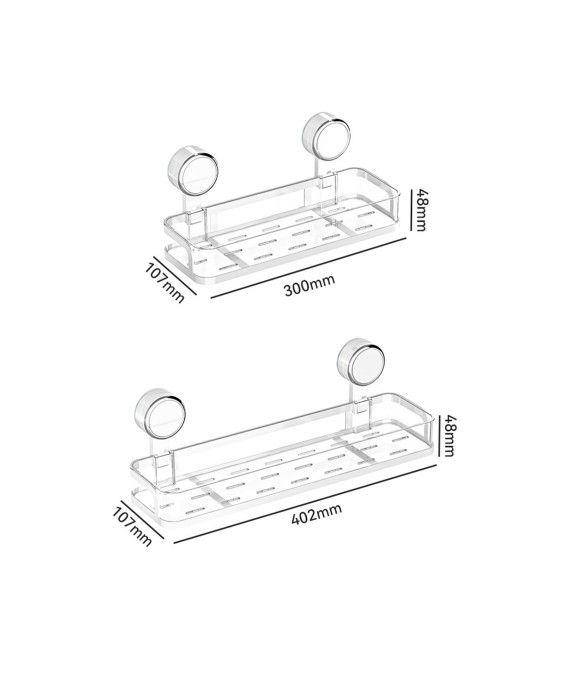 Bathroom Suction Cup Storage Rack
