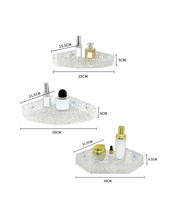 Punch-Free Acrylic Corner Shelf