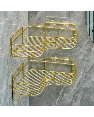 Punch-Free Bathroom Hollow Storage Rack