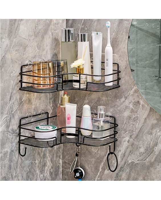 Punch-Free Bathroom Hollow Storage Rack