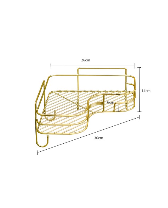 Punch-Free Bathroom Hollow Storage Rack