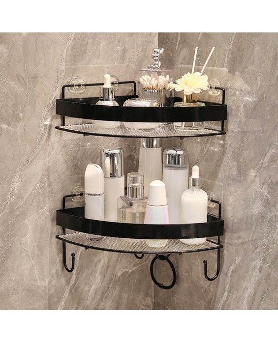 Wrought Iron Acrylic Corner Storage Rack