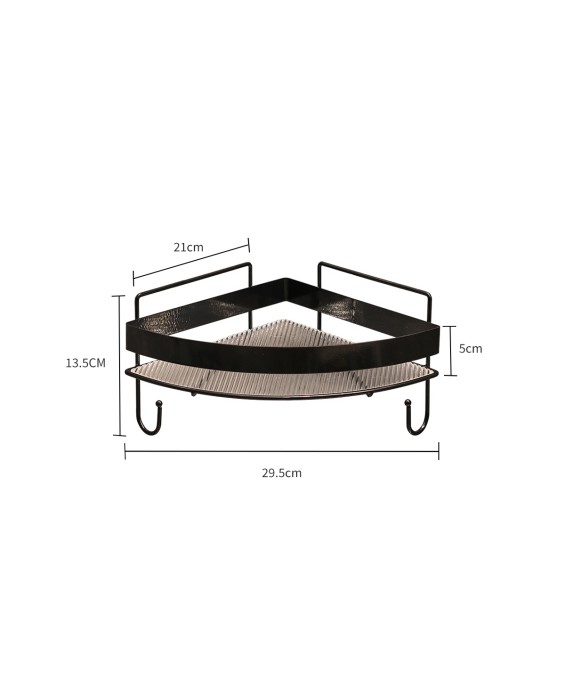 Wrought Iron Acrylic Corner Storage Rack