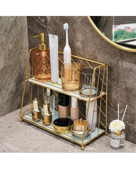 Trapezoidal Iron Bathroom Shelf