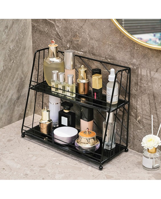 Trapezoidal Iron Bathroom Shelf
