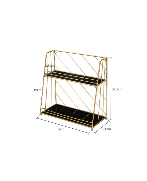 Trapezoidal Iron Bathroom Shelf