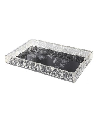 Transparent Resin Crystal Bedside Tray 