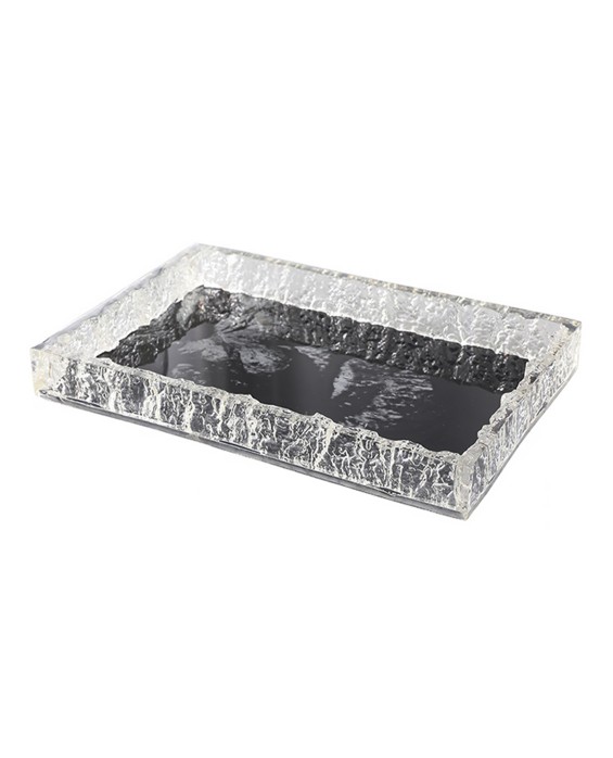 Transparent Resin Crystal Bedside Tray 