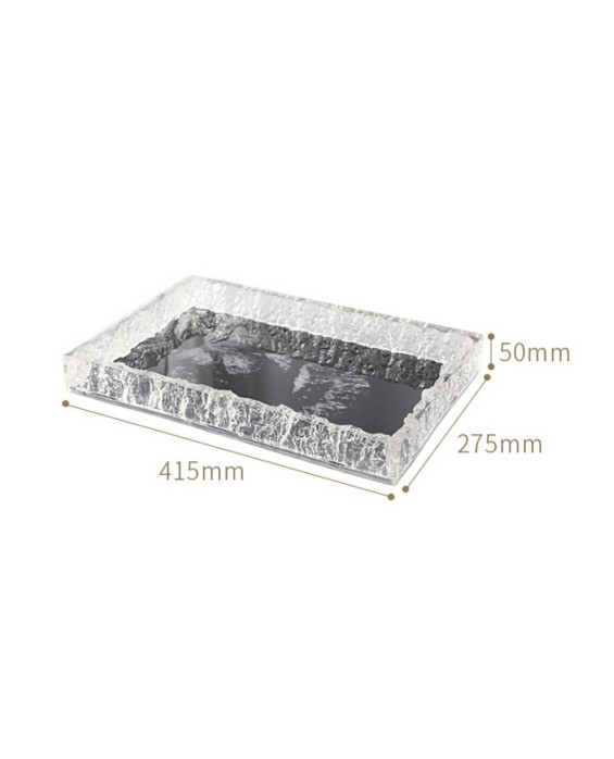 Transparent Resin Crystal Bedside Tray 
