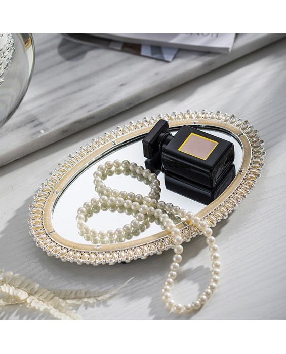 Pearl Oval Bedside Tray 