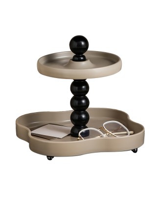 Double-Layer Resin Bedside Tray
