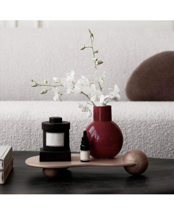 Pure Solid Wood Art Bedside Tray