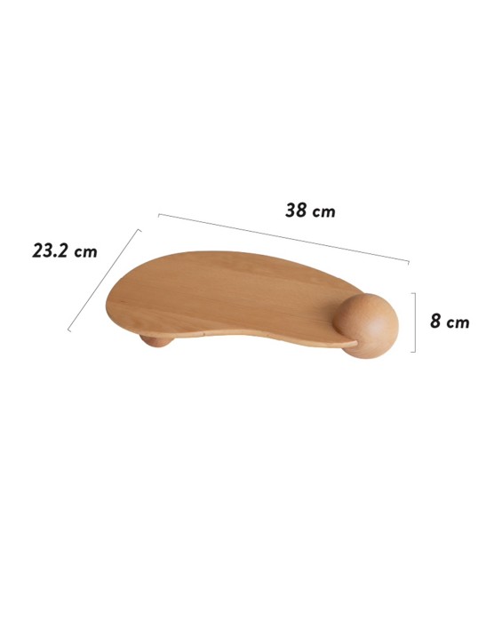 Pure Solid Wood Art Bedside Tray