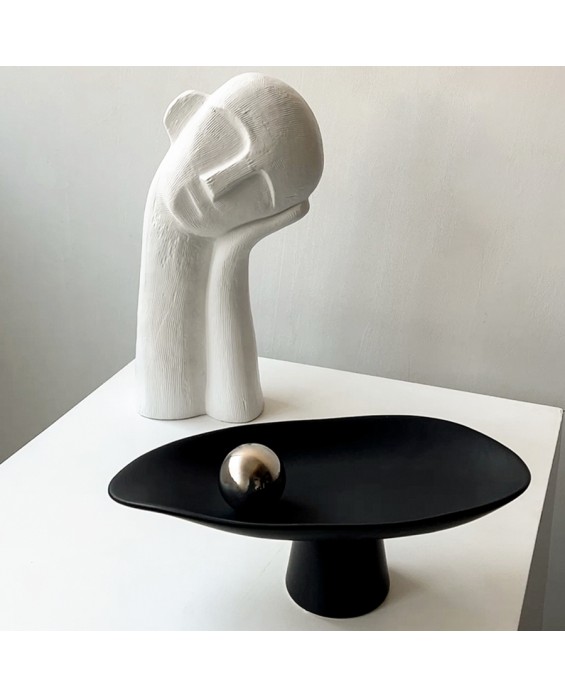 Simple Teardrop-Shaped High-Leg Bedside Tray