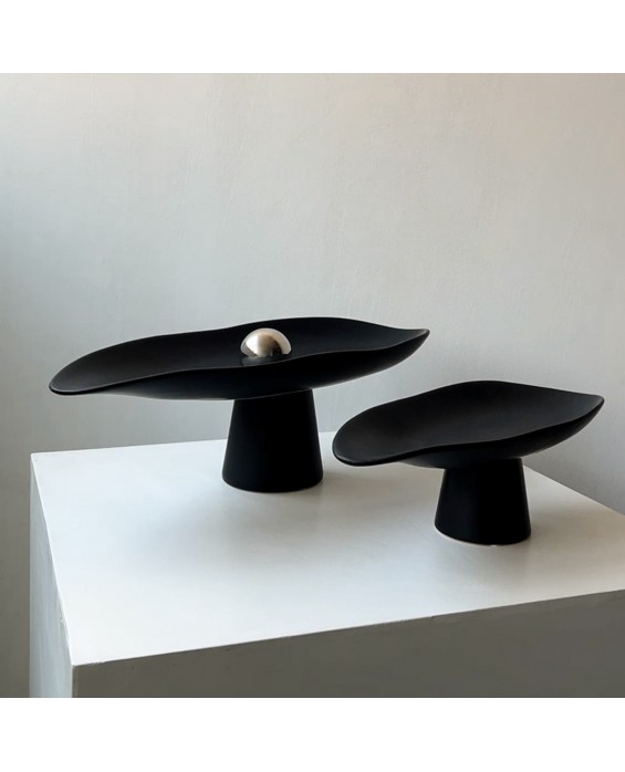 Simple Teardrop-Shaped High-Leg Bedside Tray