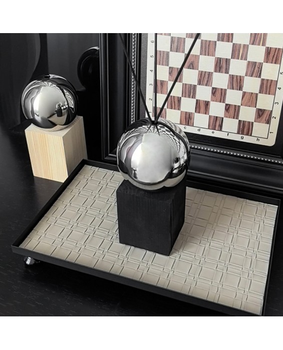 Leather Woven Bedside Tray