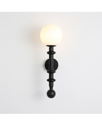 Bedroom Painted Frosted Bedside Wall Lamp