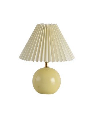 Retro Bedside Pleated Table Lamp