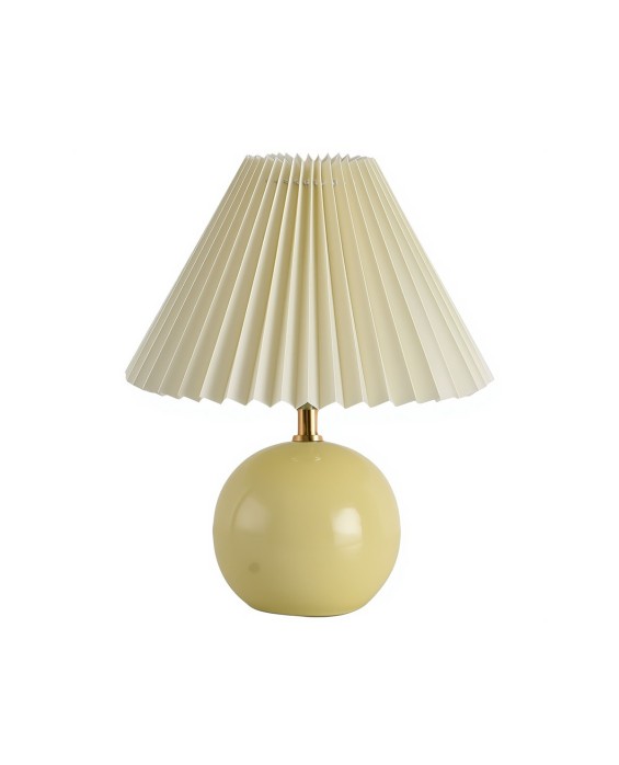 Retro Bedside Pleated Table Lamp