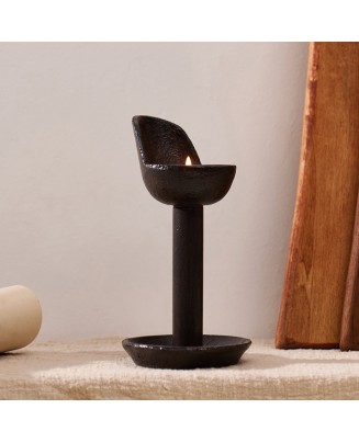 Vintage Cast Iron Candle Holder