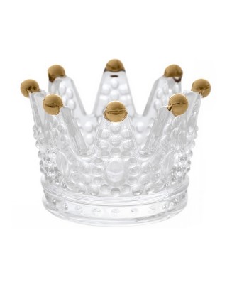 Vintage Glass Crown Candlestick