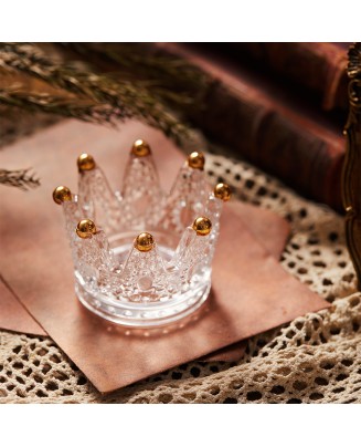 Vintage Glass Crown Candlestick