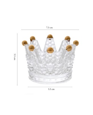 Vintage Glass Crown Candlestick