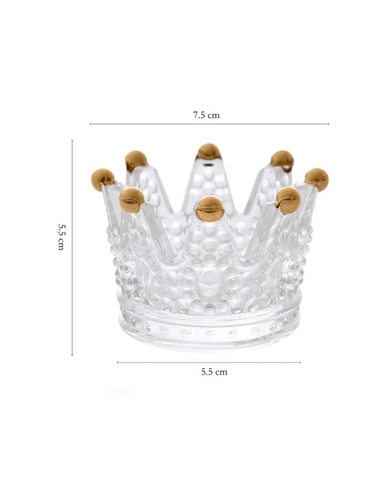 Vintage Glass Crown Candlestick