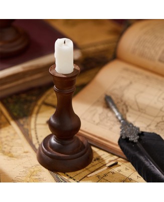 Log Wood Candlestick