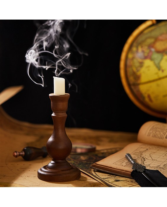 Log Wood Candlestick
