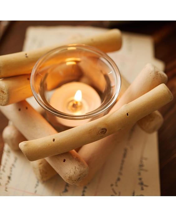 Retro Driftwood Candlestick - 32.18