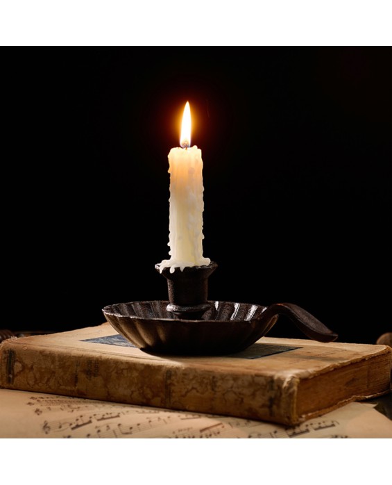 Retro European Cast Iron Candle Holder