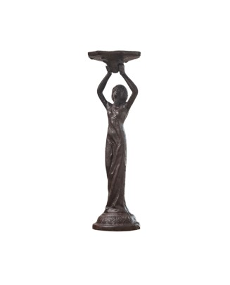 Retro Human-Shaped Cast Iron Candlestick