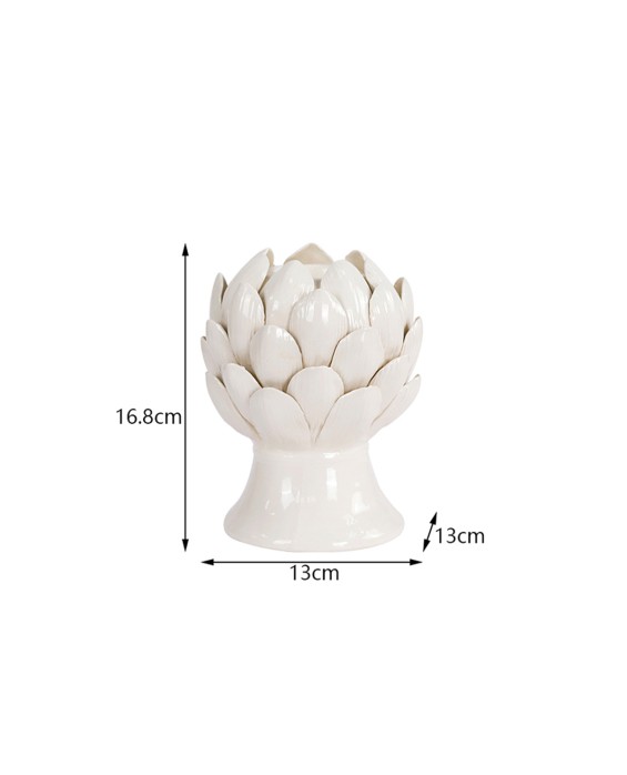 Ceramic Lotus Candlestick
