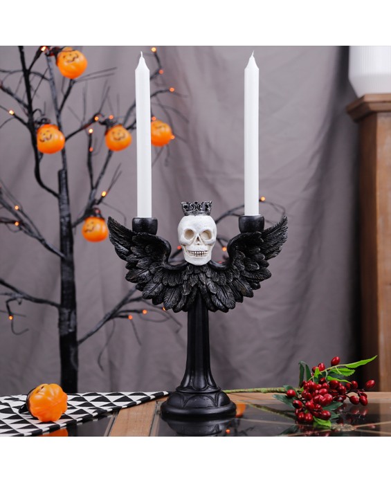 Halloween Skull Candlestick