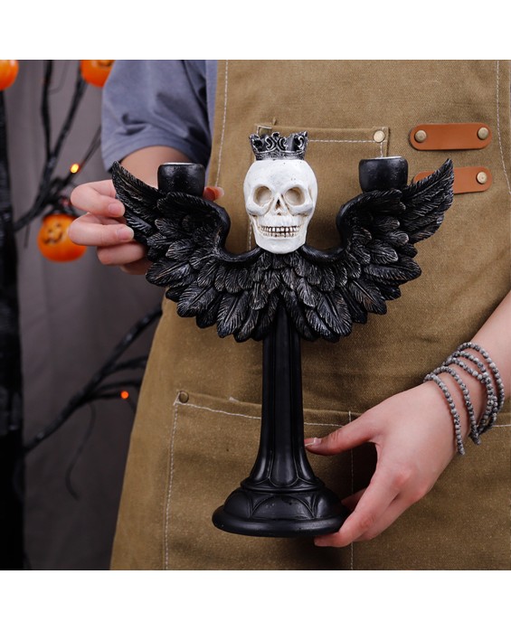 Halloween Skull Candlestick