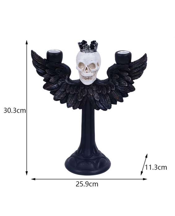 Halloween Skull Candlestick