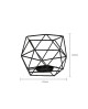 Black Metal Wire Candle Pillar Holder