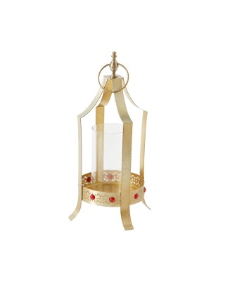 Metal Gilded Lantern Candlestick