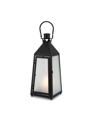Frosted Glass Lantern Candlestick