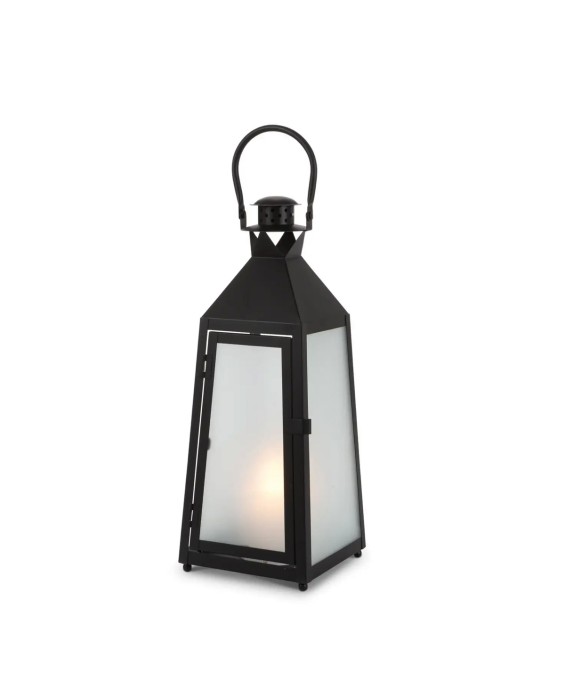 Frosted Glass Lantern Candlestick