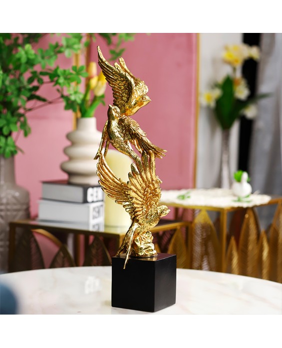 Gilded Resin Swallow Decorative Ornaments