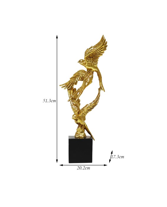 Gilded Resin Swallow Decorative Ornaments