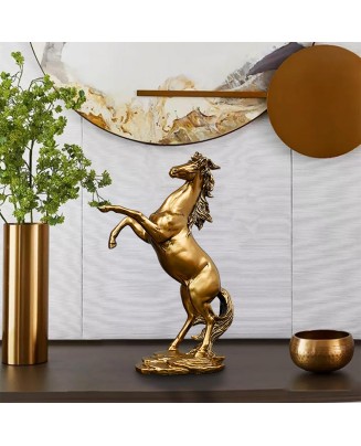 Gilded Resin Horse Sculpture Ornaments