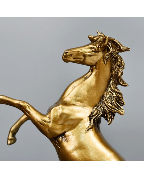 Gilded Resin Horse Sculpture Ornaments
