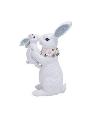 Cute White Cartoon Rabbit Statue