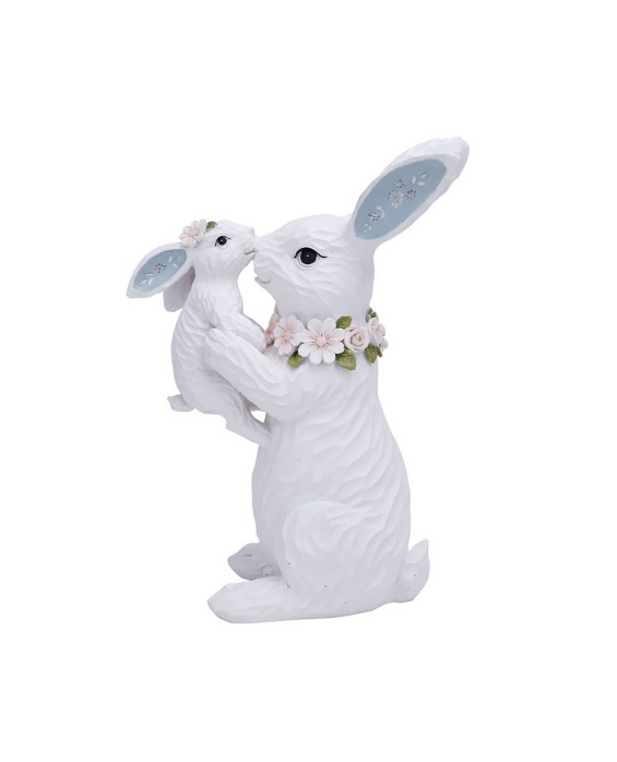 Cute White Cartoon Rabbit Statue
