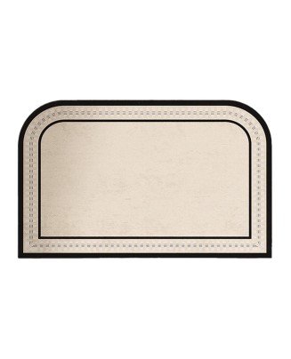 Black And White Geometric Line Bathroom Mat